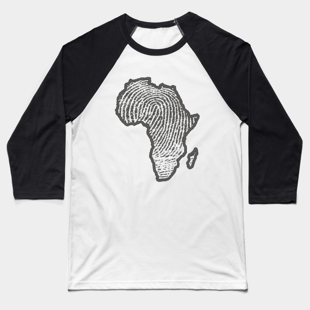 Africa fingerprint Baseball T-Shirt by musicanytime